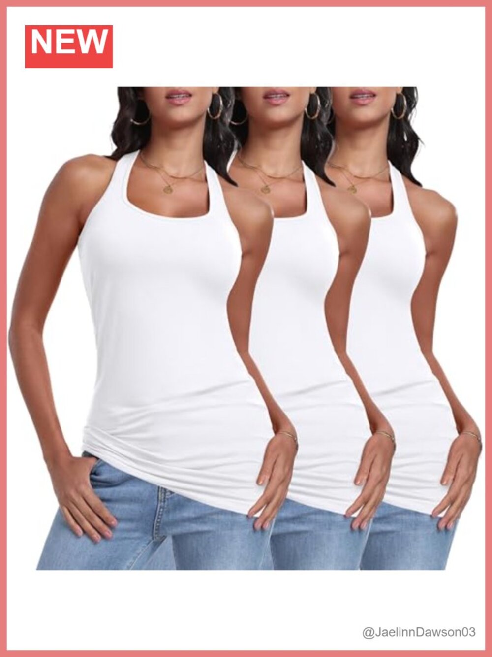 Cotton Racerback Long Tank Tops Women Tunic Layering Sleeveless Undershirts